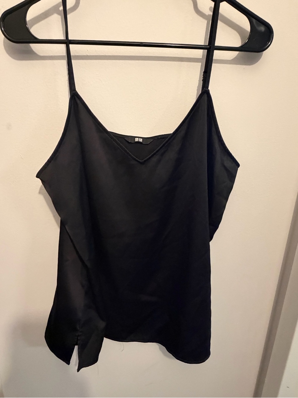 Uniqlo Black V-Neck Satin Camisole